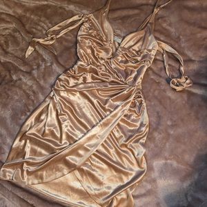 Silky little gold Oh Polly dress